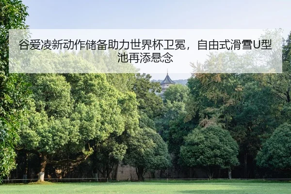 谷爱凌新动作储备助力世界杯卫冕，自由式滑雪U型池再添悬念
